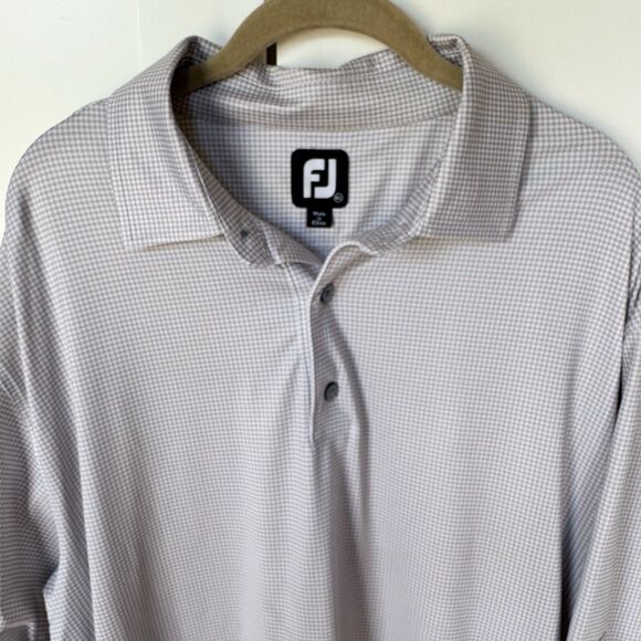 Men’s Foot Joy‎ Golf Polo XL FUN Gray PATTERN - Picture 1 of 6